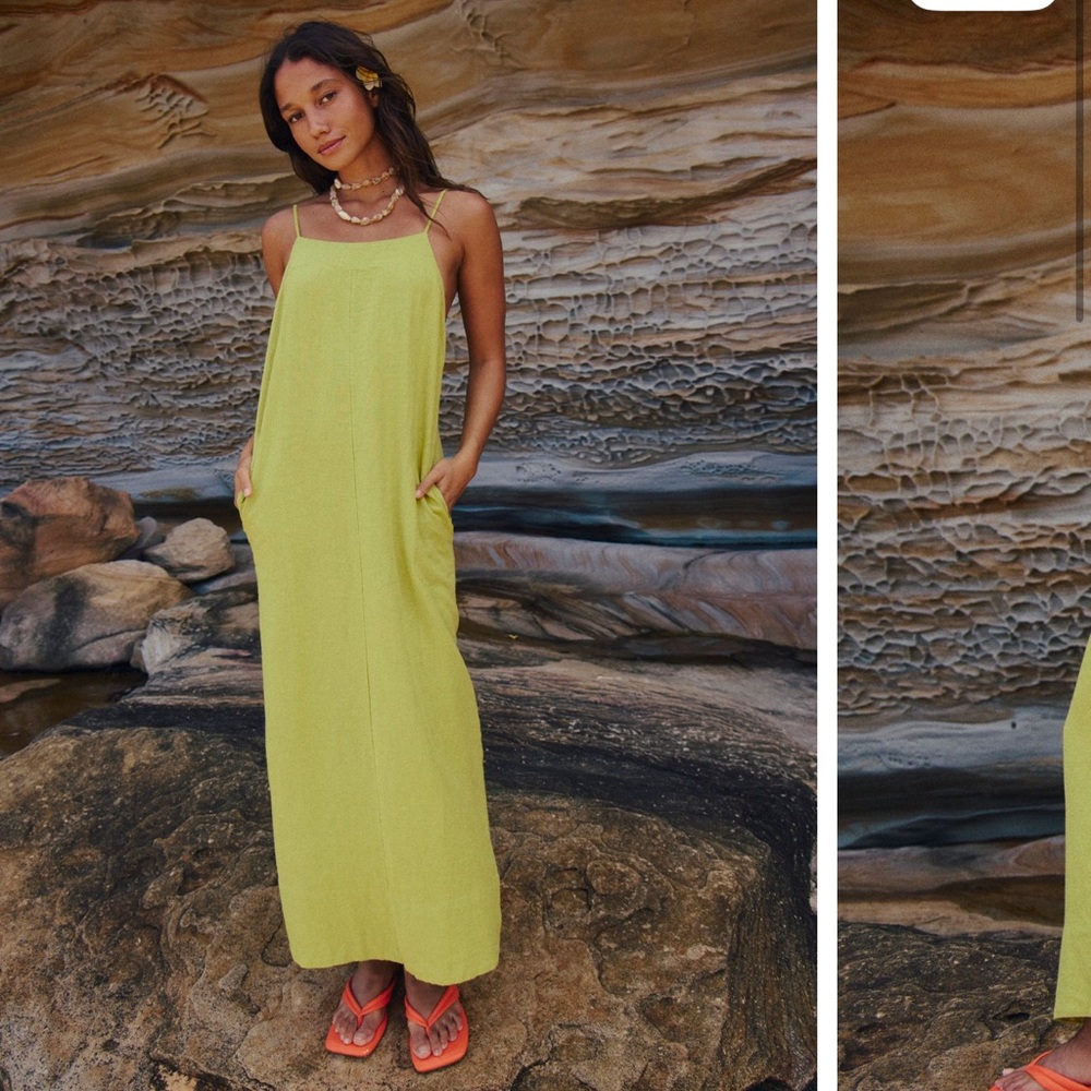 Free People Aspen Linen Maxi size XS NWT